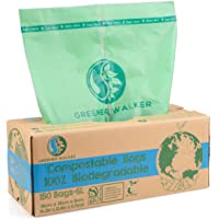 Greener Walker 100% compostable Biodegradable 6L Bolsa Basura Alimentos Cocina Bolsas de basura-150 Bolsas